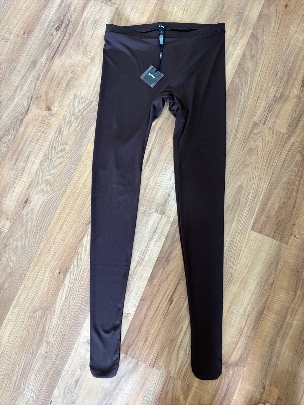 KHY Brown High-Waist Footed Leggings - Picture 3 of 4